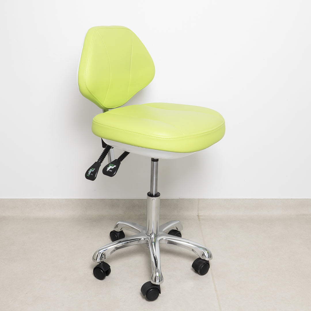 Scaun Cosmetica Hidraulic Pentru Tehnician - Verde Lime