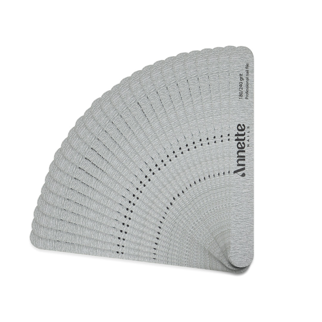 Set Pile Unghii - Ovale, Annette Nails, lemn, 50 buc - Zebra, 180/240 grit