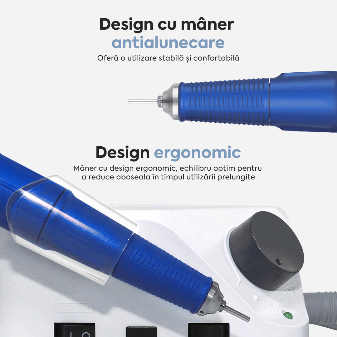 Freza Unghii Profesionala Brillian B210 Saeshin + Mandrina H350 Blue 35K RPM