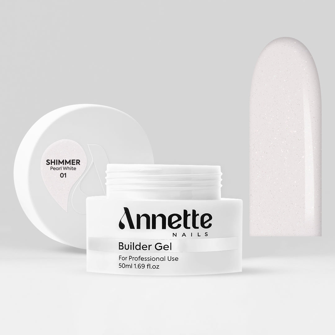 Gel Constructie Shimmer Pearl White - 50ml Annette Nails GBS-01-50