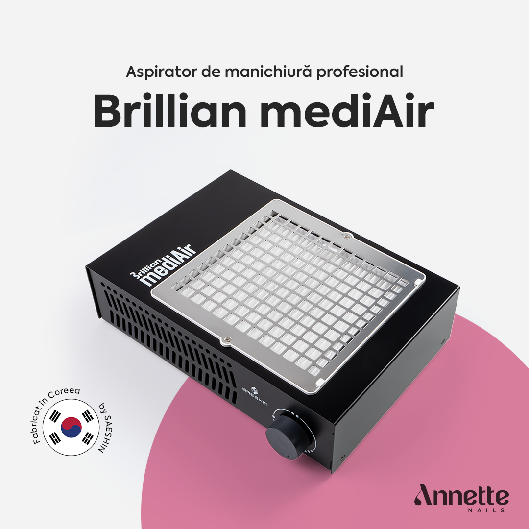 Aspirator Unghii Manichiura Brillian MediAir Saeshin 60W 4600RPM – Black