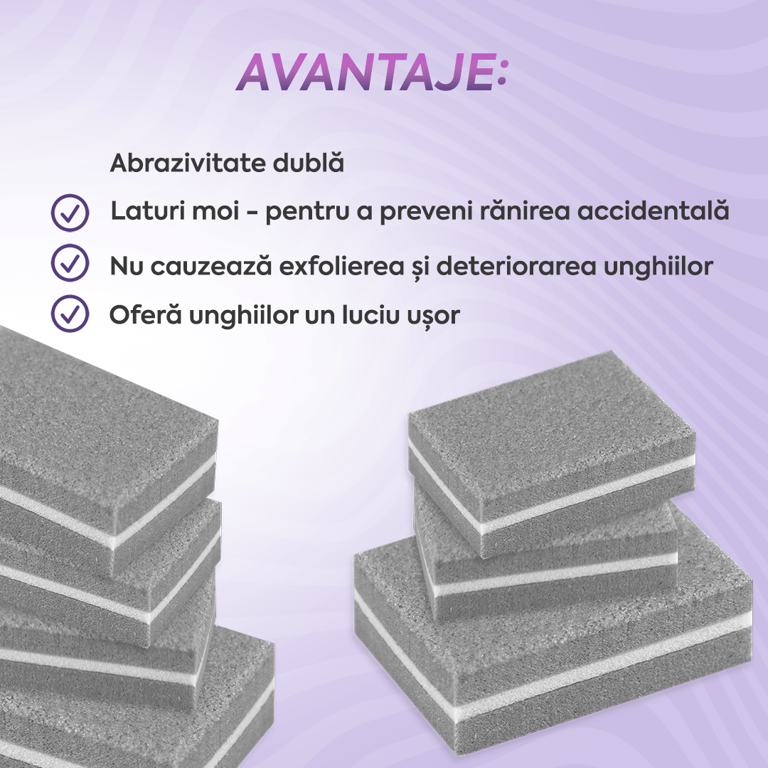 Set Mini Buffer 50 buc 100/180 grit Gri Annette Nails MBF-01G-S50