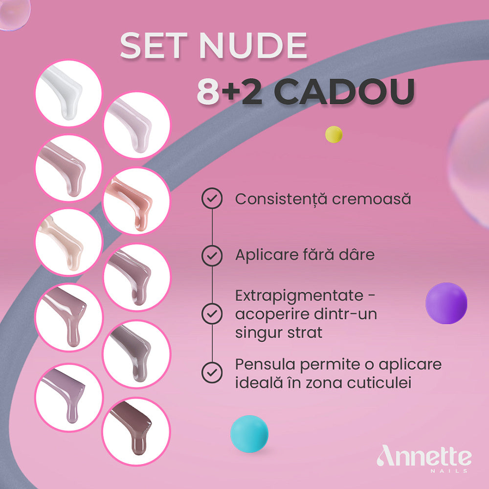 Colecția Nude - Set Oje Semipermanente