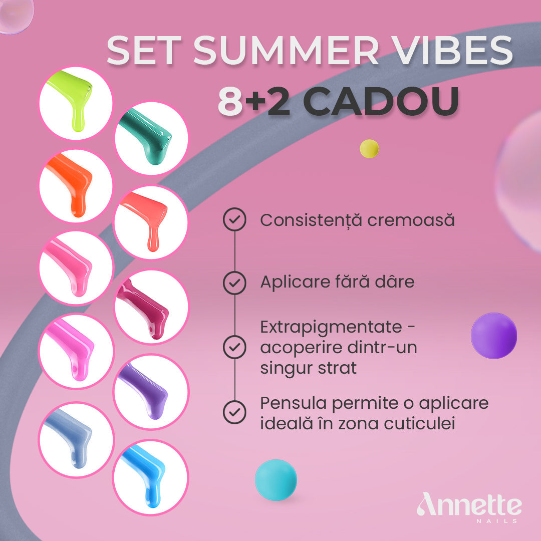 Colecția Summer Vibes - Set Oje Semipermanente