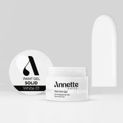 Paint Gel Solid White 01 Wipe - 5ml Annette Nails