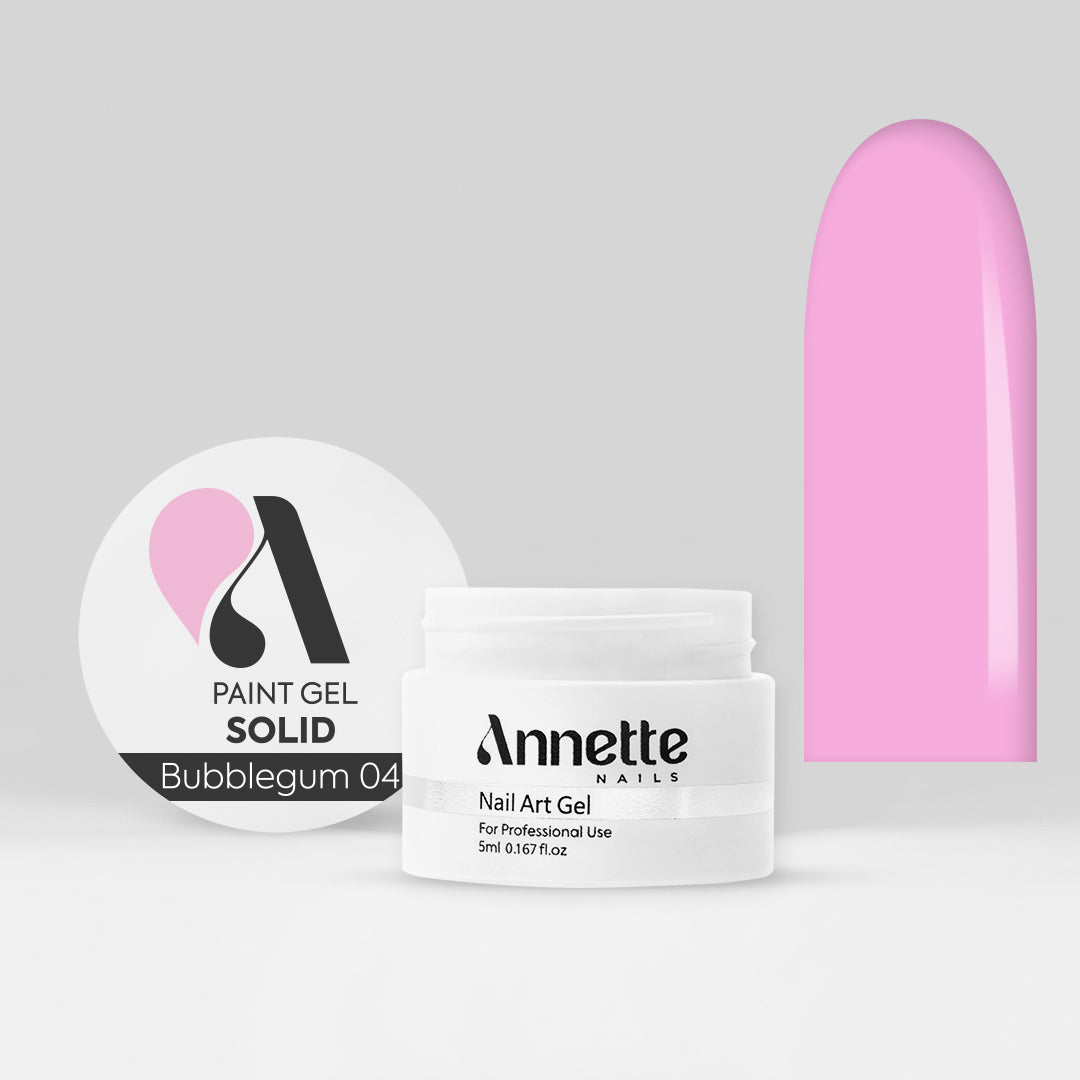 Paint Gel Solid Bubblegum 04 Wipe - 5ml Annette Nails GPS-04