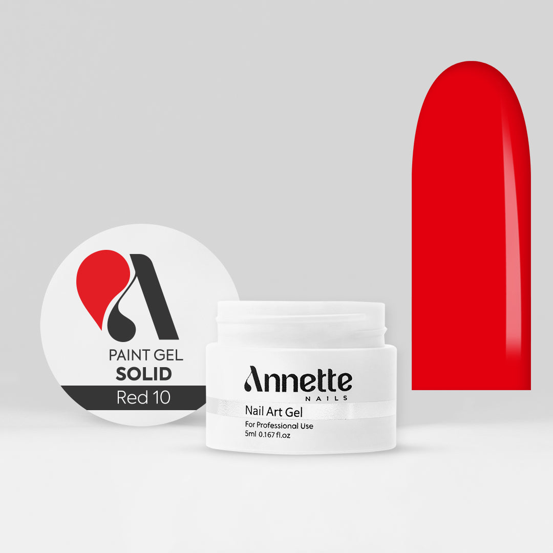 Paint Gel Solid Red 10 Wipe - 5ml Annette Nails GPS-10
