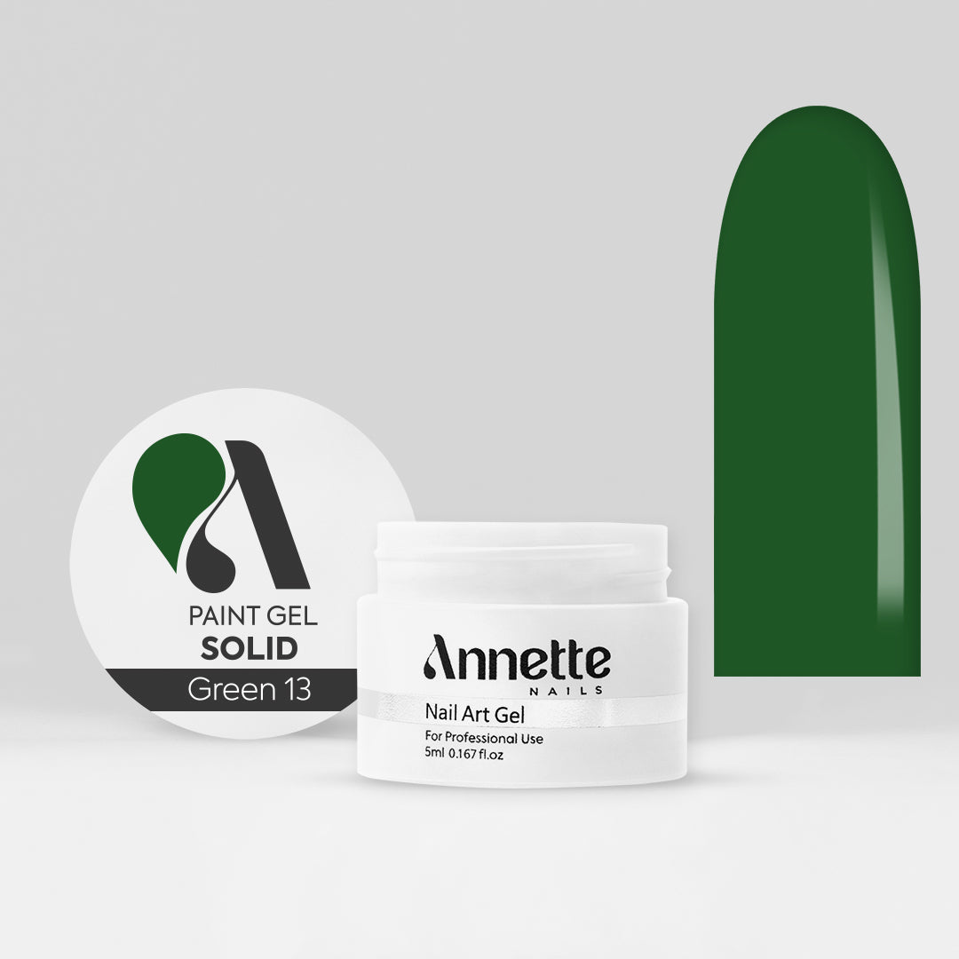 Paint Gel Solid Green 13 Wipe - 5ml Annette Nails GPS-13