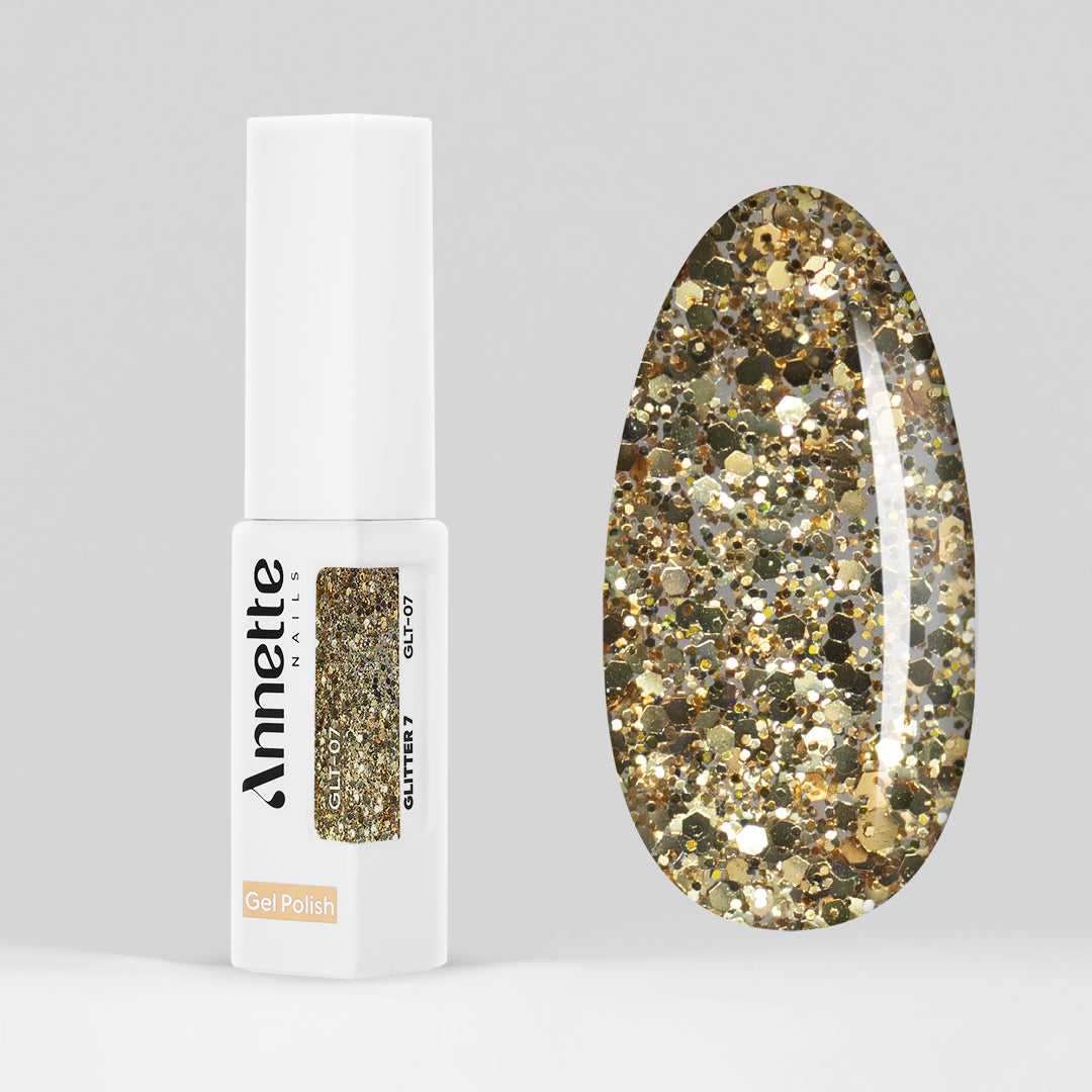 Oja Semipermanenta Glitter 7 GLT-07 - 8ml Annette Nails