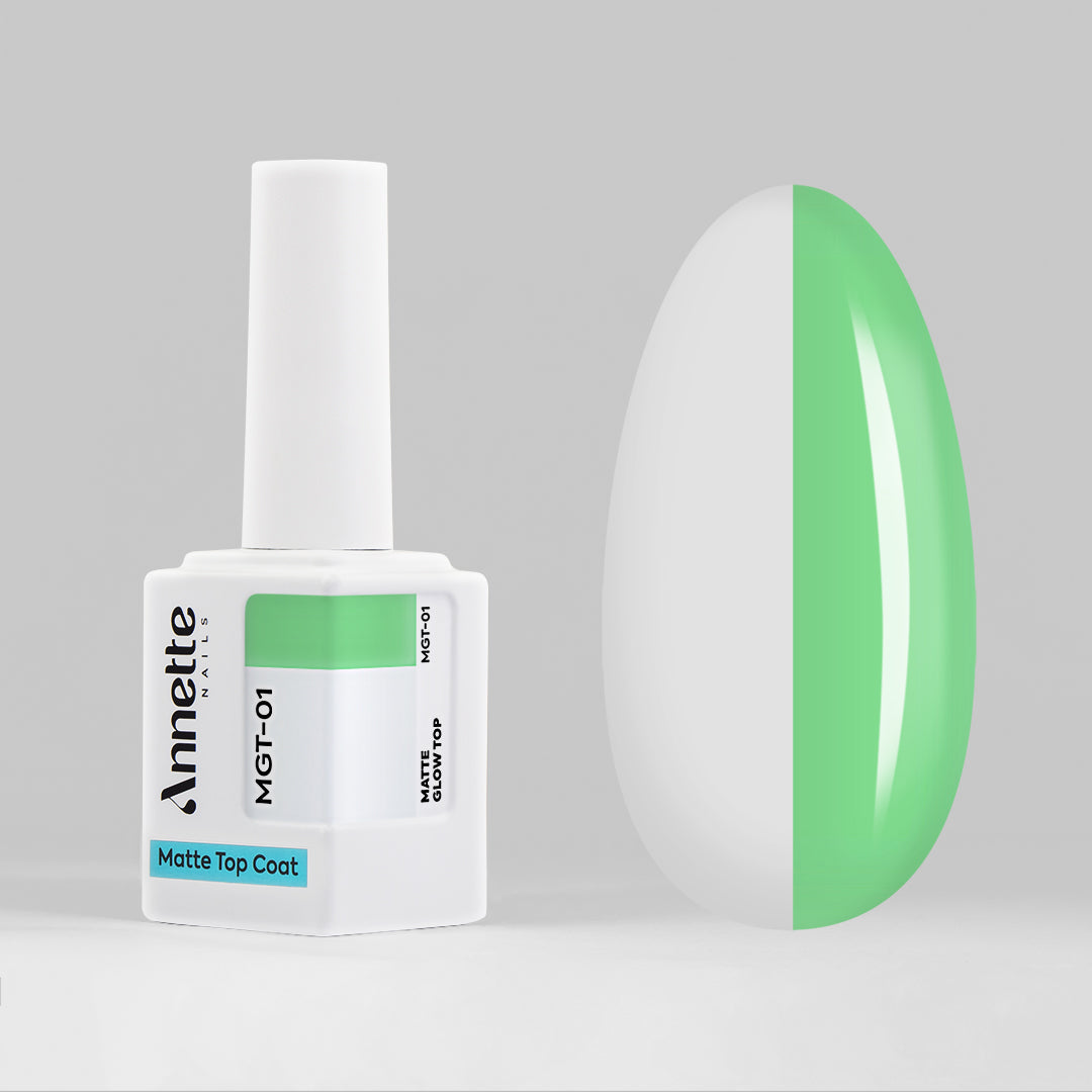 Top Coat AnnetteNails Matte Glow in the dark no wipe MGT-01 - 12ml