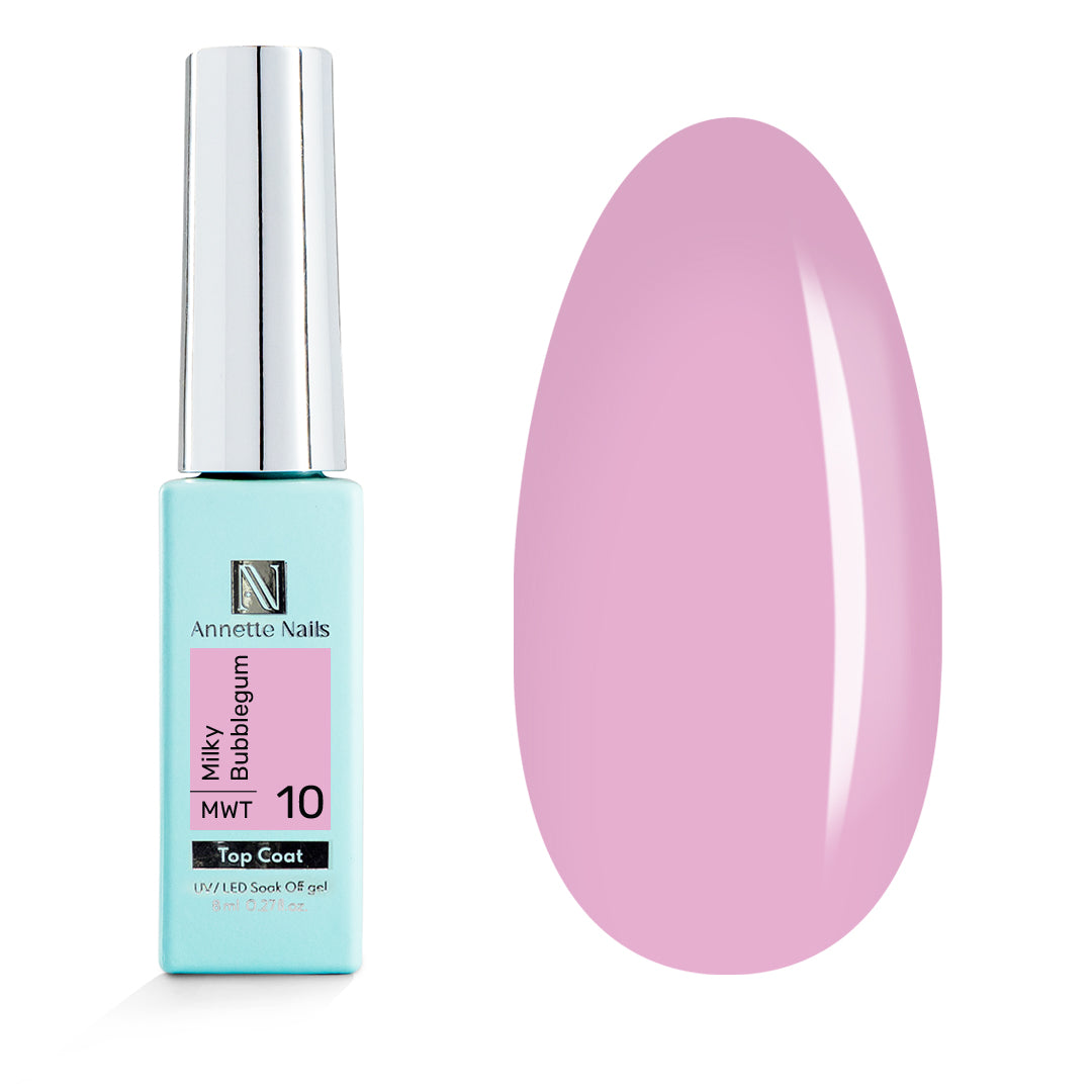 Top Coat Milky Bubblegum MWT-10 - 8ml Annette Nails