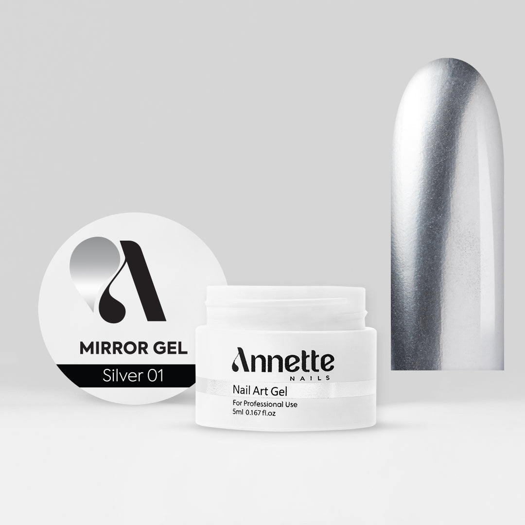 Mirror Gel Silver - 5ml Annette Nails