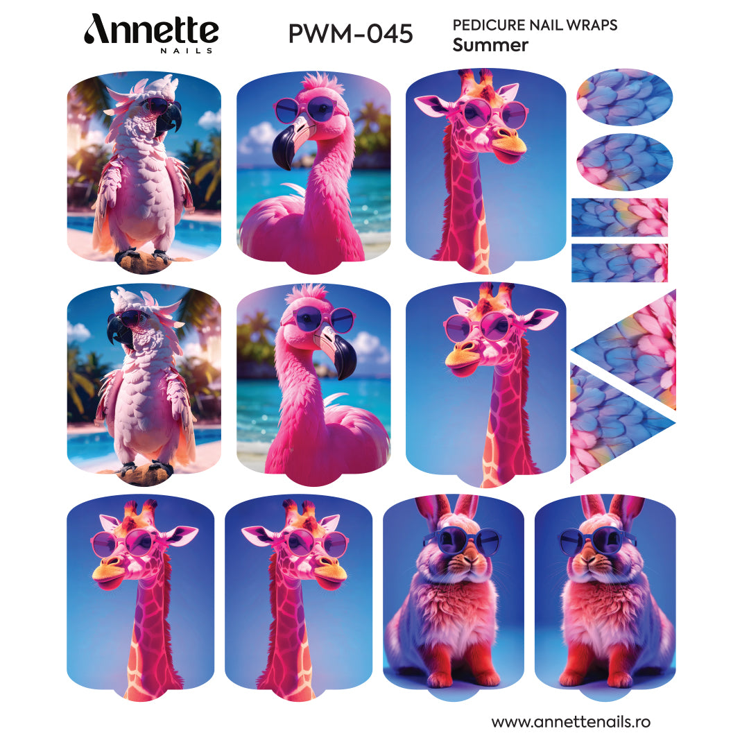 Nail Wraps Pedichiura MAX Summer 45 Annette Nails PWM-045