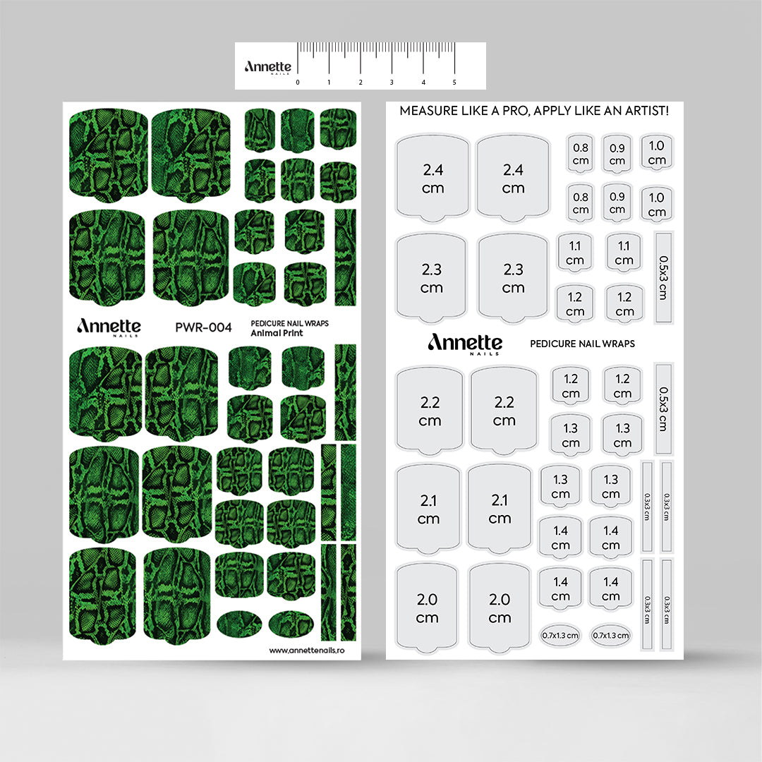 Nail Wraps Pedichiura Animal Print 4 Annette Nails PWR-004