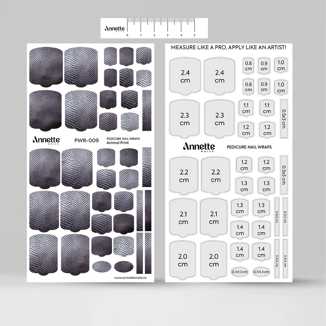 Nail Wraps Pedichiura Animal Print 9 Annette Nails PWR-009