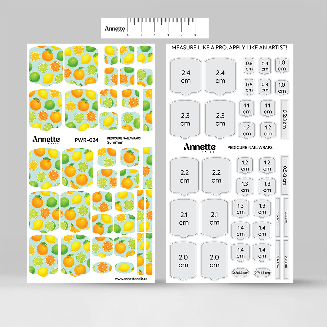 Nail Wraps Pedichiura Summer 24 Annette Nails PWR-024