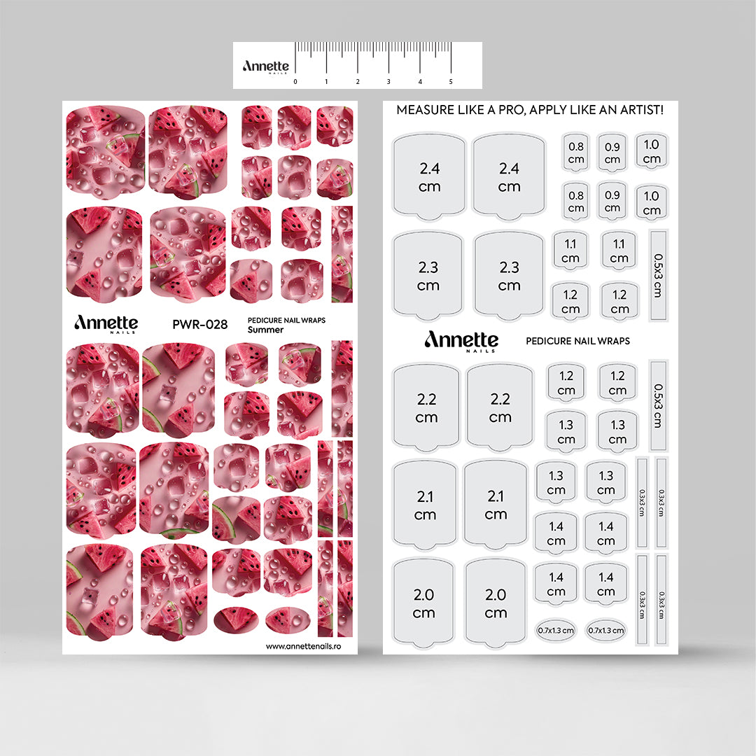 Nail Wraps Pedichiura Summer 28 Annette Nails PWR-028