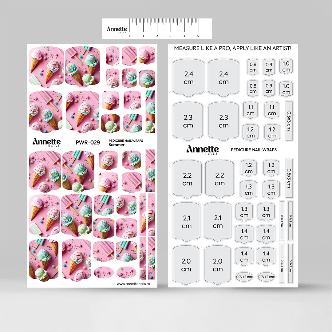 Nail Wraps Pedichiura Summer 29 Annette Nails PWR-029