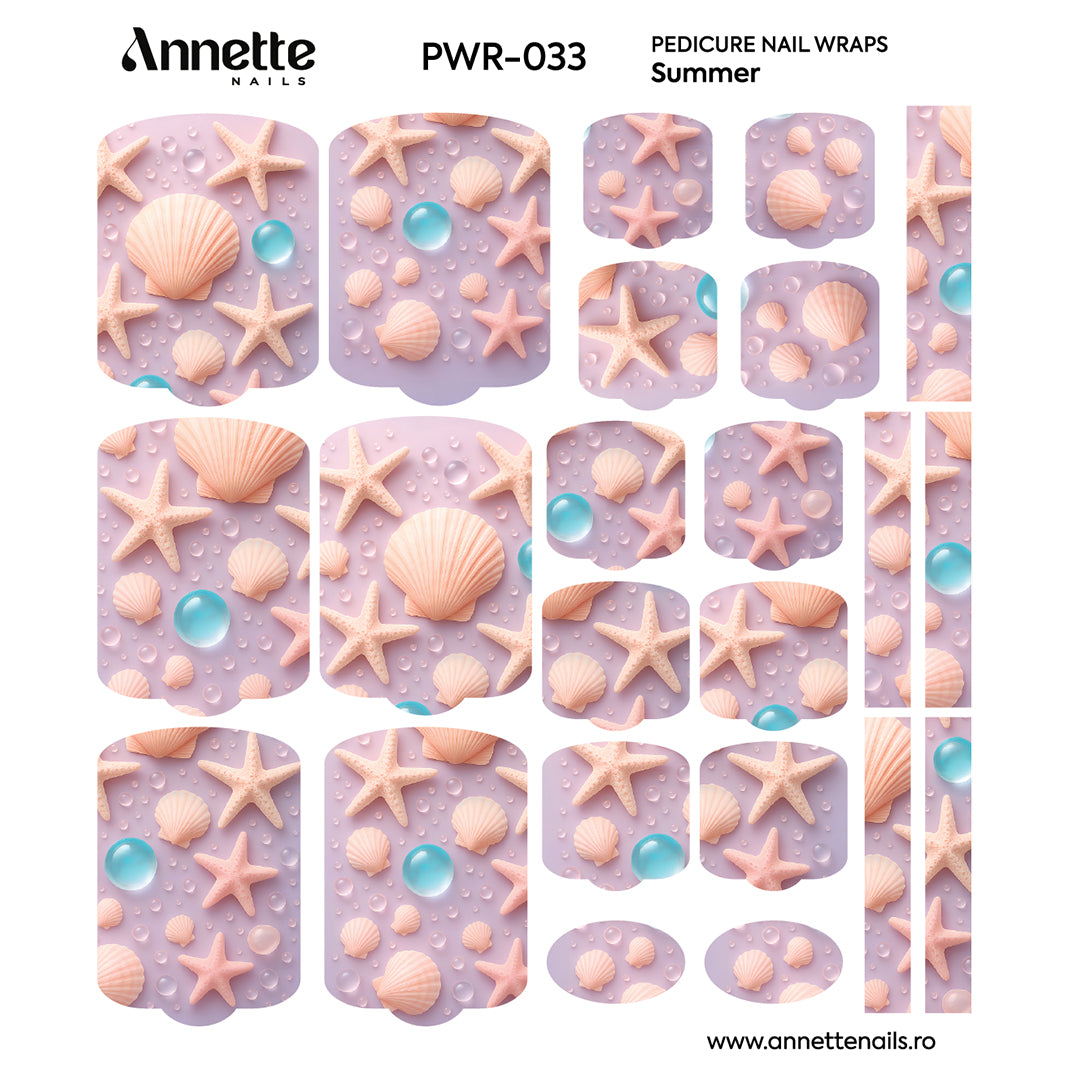 Nail Wraps Pedichiura Summer 33 Annette Nails PWR-033