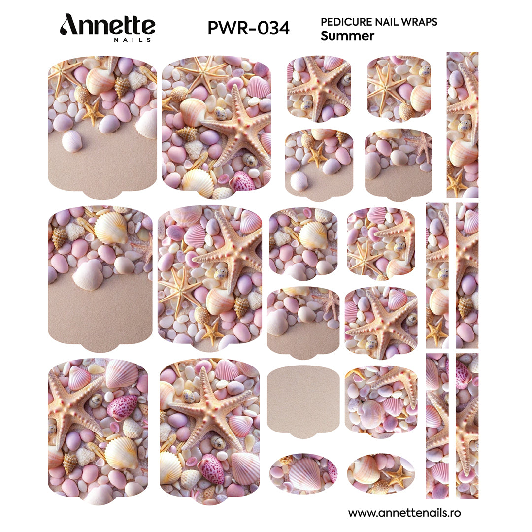 Nail Wraps Pedichiura Summer 34 Annette Nails PWR-034