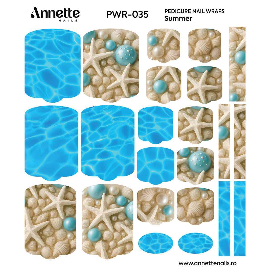 Nail Wraps Pedichiura Summer 35 Annette Nails PWR-035