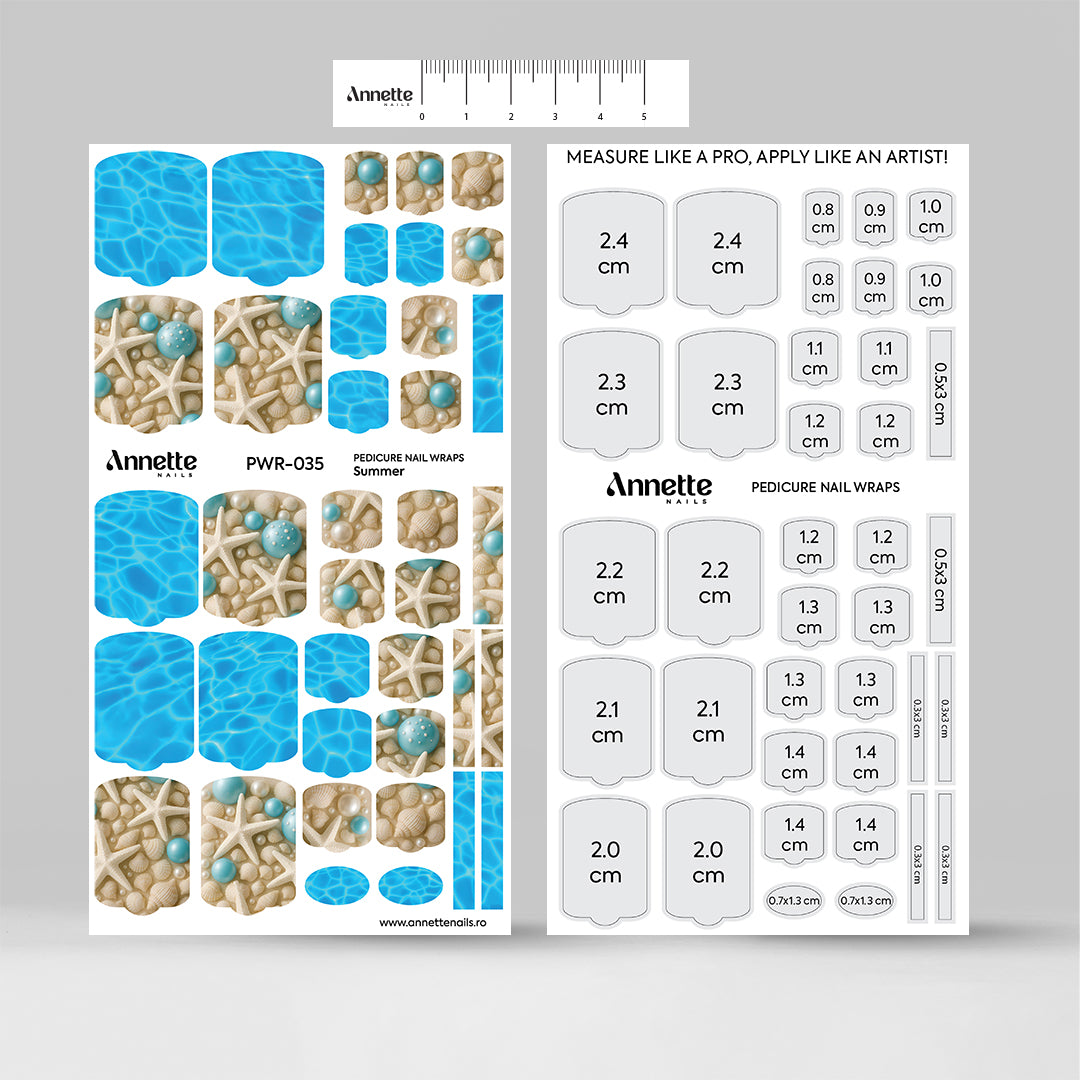 Nail Wraps Pedichiura Summer 35 Annette Nails PWR-035
