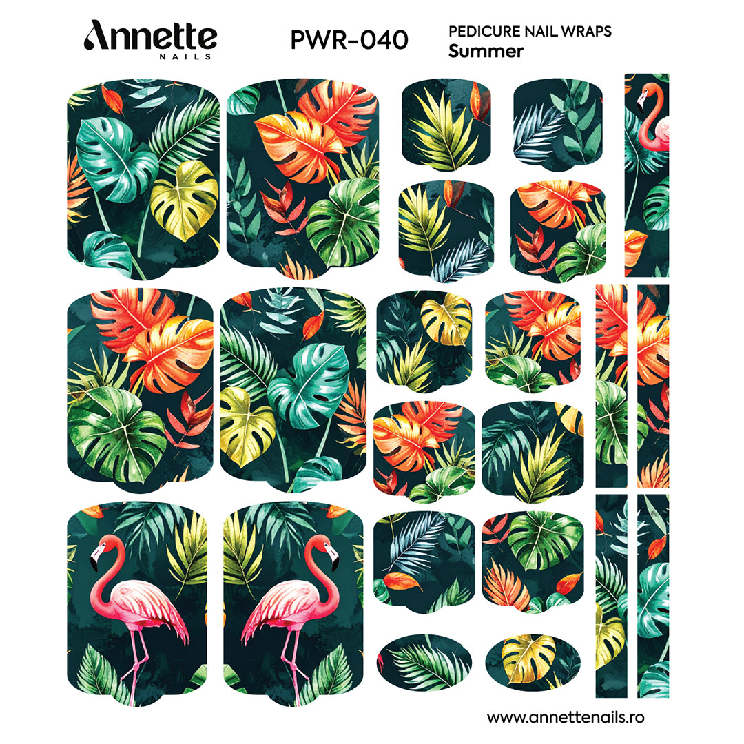 Nail Wraps Pedichiura Summer 40 Annette Nails PWR-040