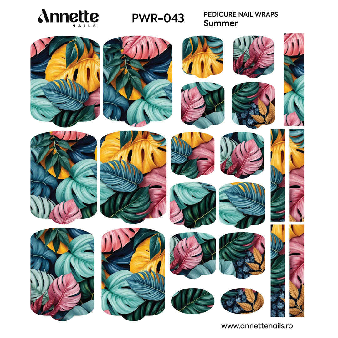 Nail Wraps Pedichiura Summer 43 Annette Nails PWR-043