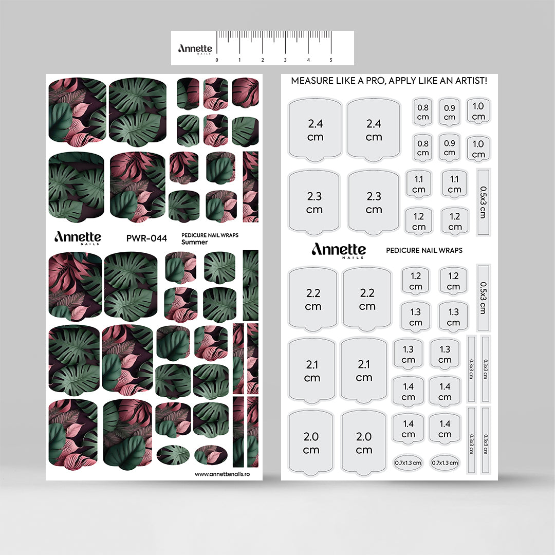 Nail Wraps Pedichiura Summer 44 Annette Nails PWR-044