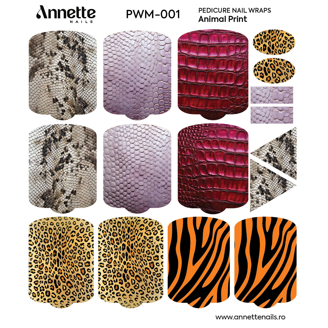 Nail Wraps Pedichiura Max Animal Print 1 Annette Nails PWM-001