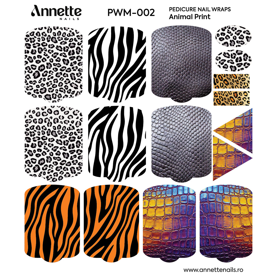 Nail Wraps Pedichiura Max Animal Print 2 Annette Nails PWM-002