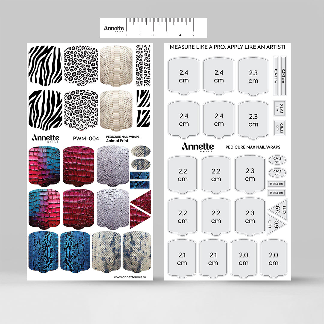 Nail Wraps Pedichiura Max Animal Print 4 Annette Nails PWM-004