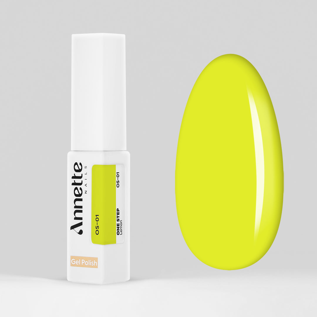 Oja Semipermanenta 3 in 1 One Step Lemon - 8ml Annette Nails OS-01