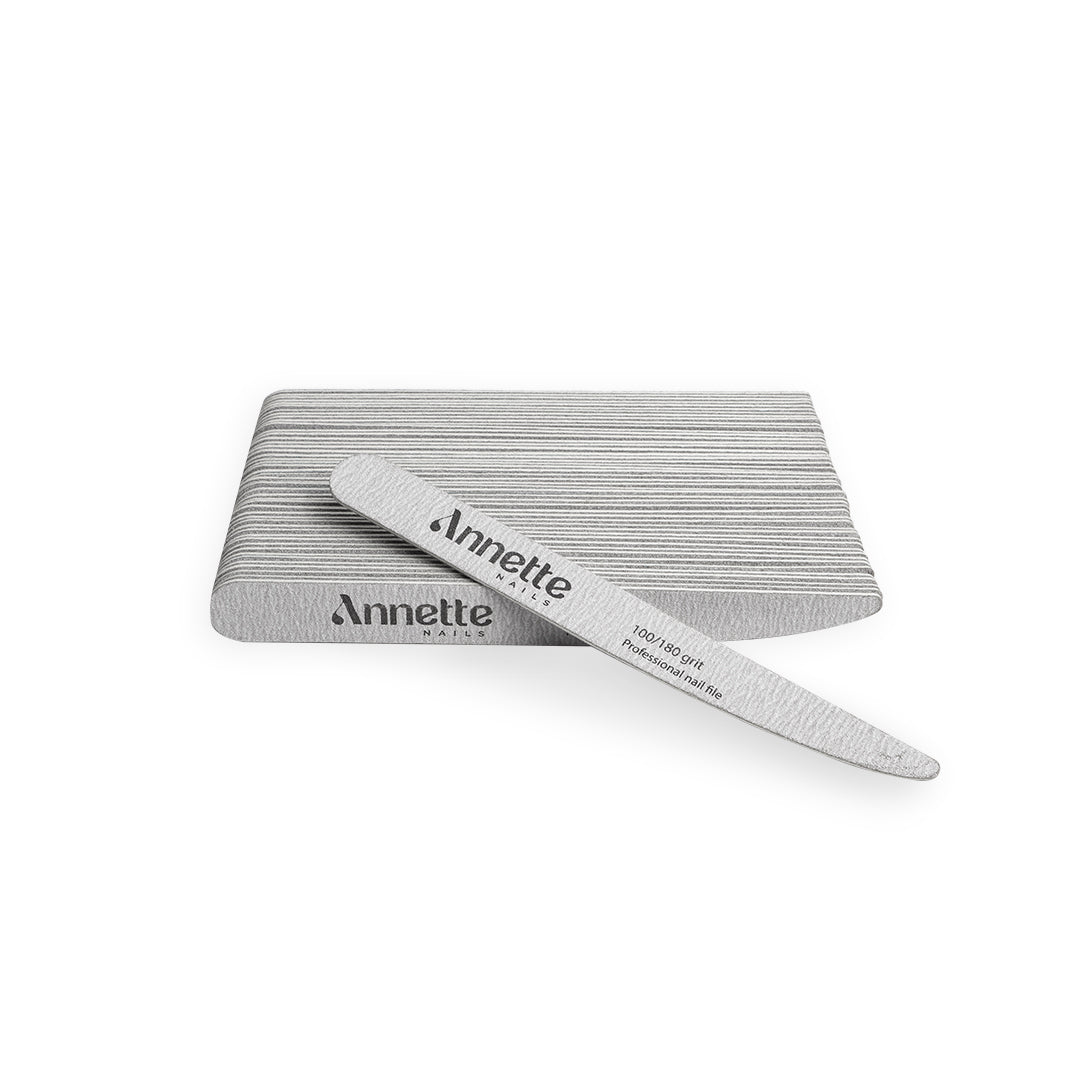 Set Pile Unghii Annette Nails din lemn, 50 buc - Zebra, 100/180 grit