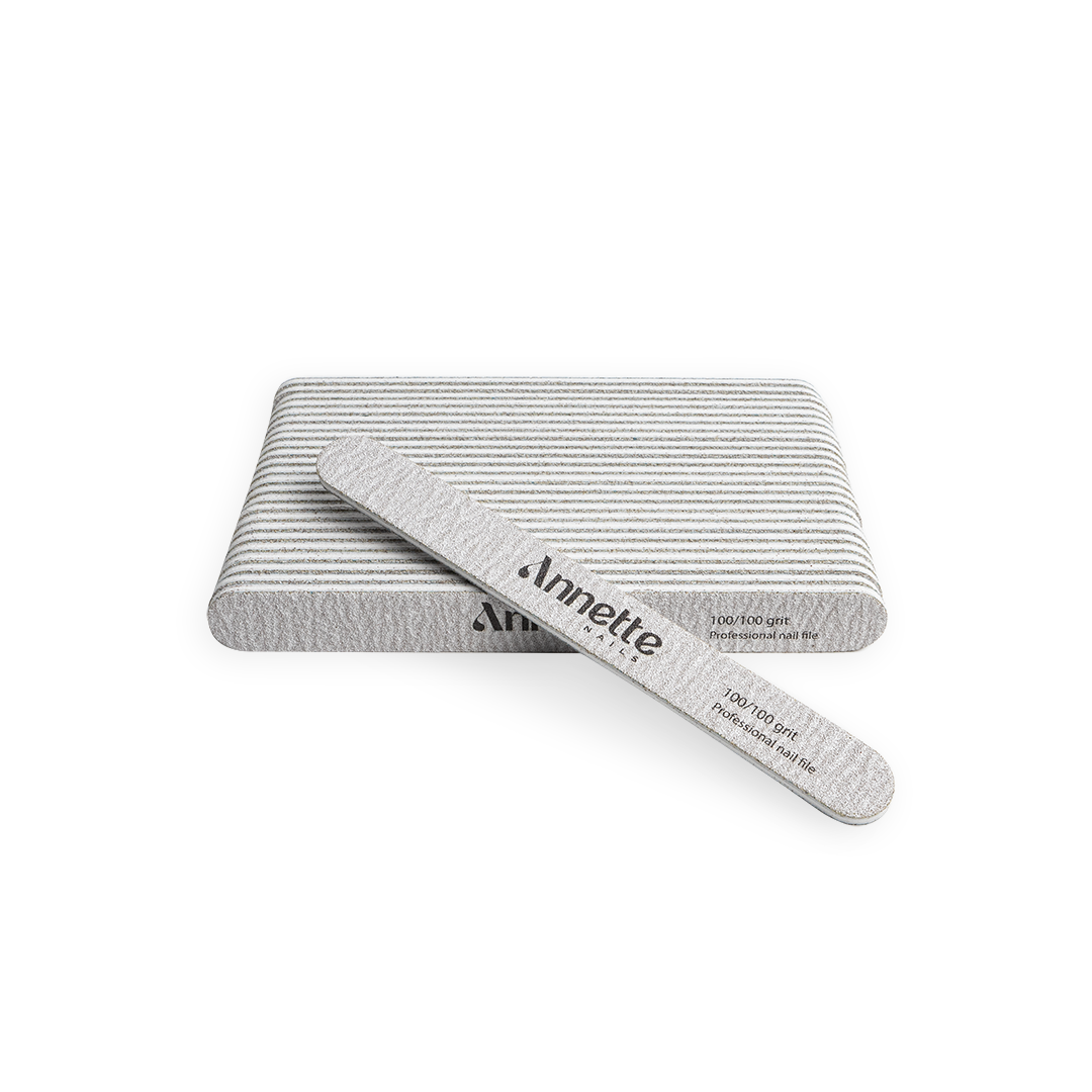 Set Pile Unghii - Ovale, Annette Nails, 25 buc - Zebra, 100/100 grit