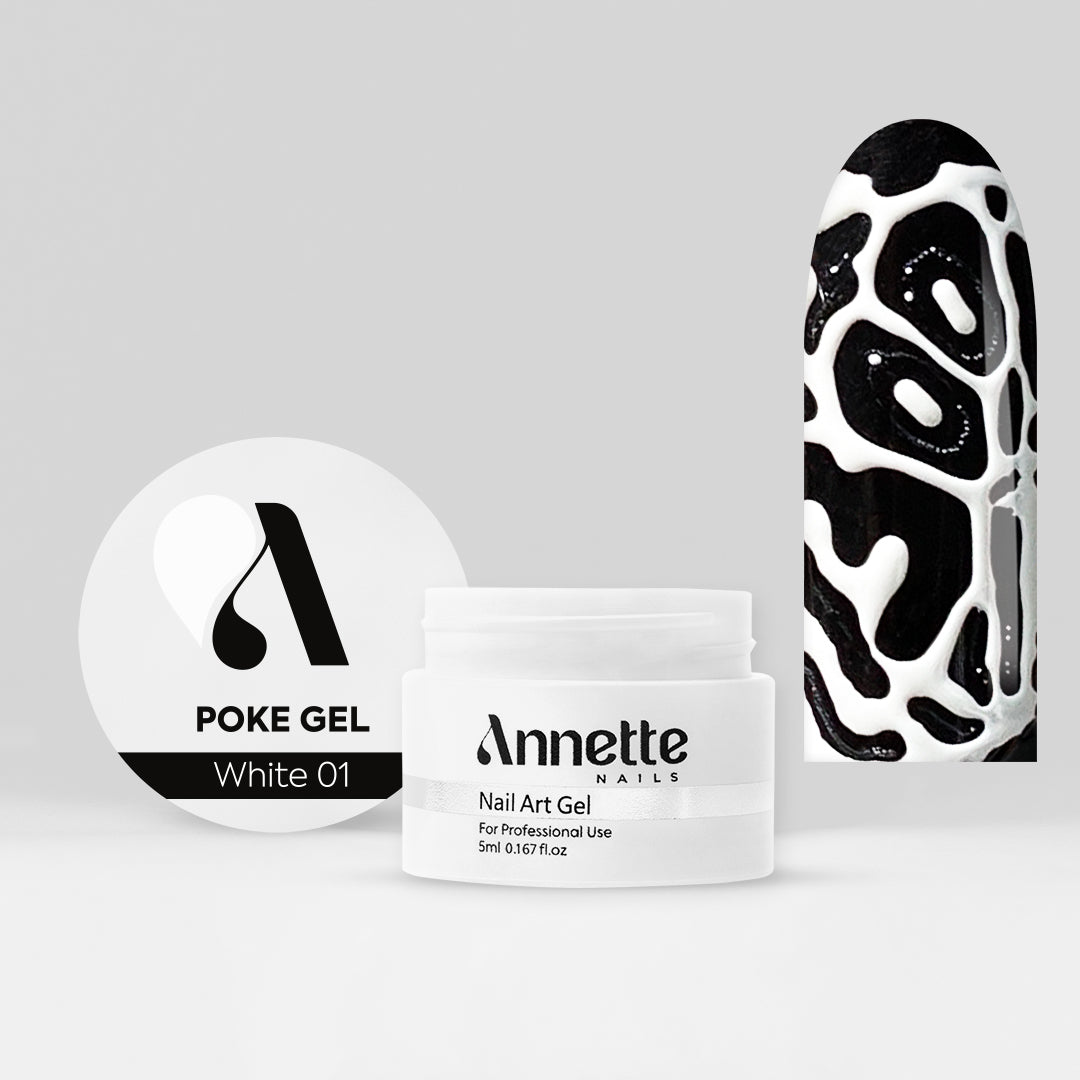 Poke Gel Nail Art White 01 - 5ml Annette Nails PKG-01