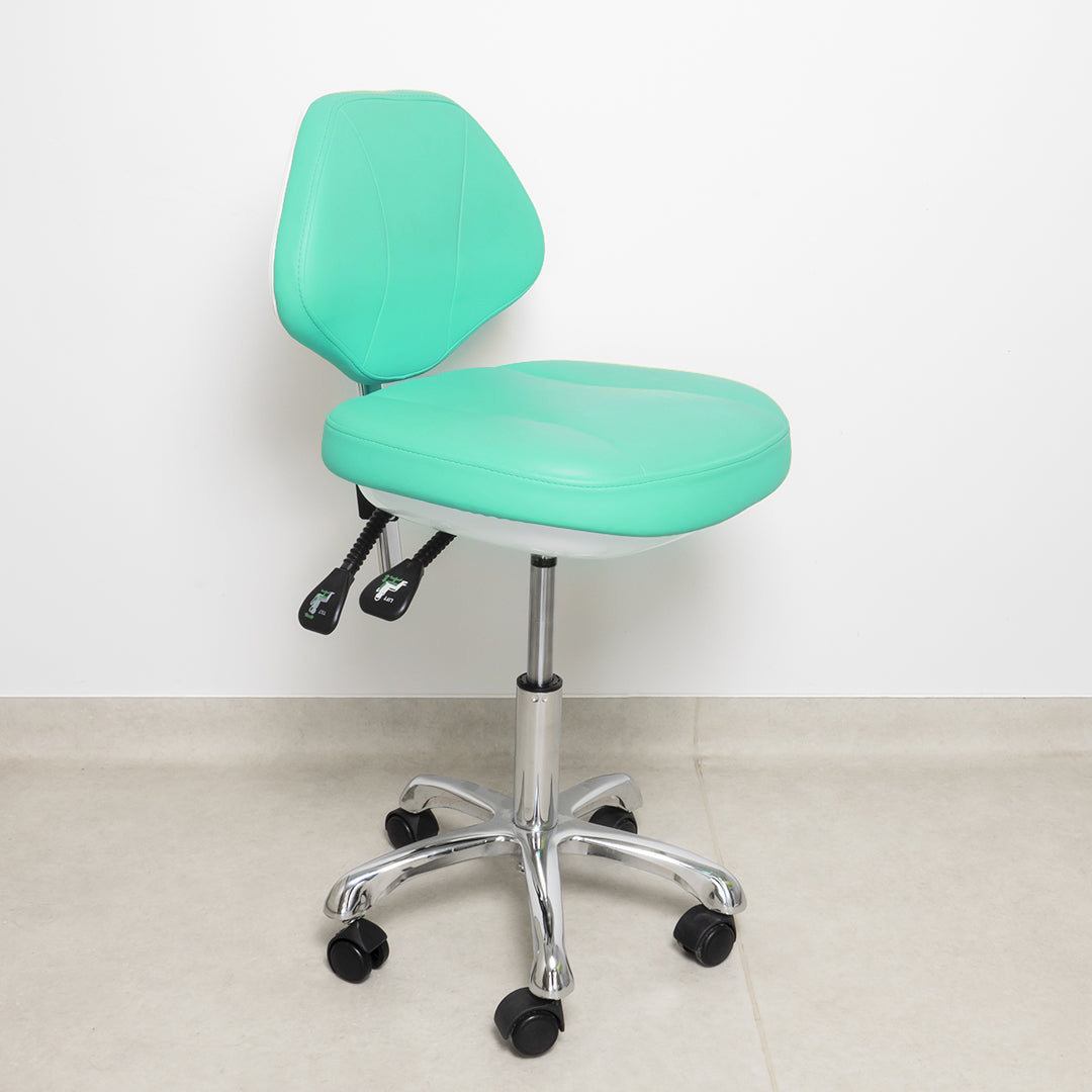 Scaun Cosmetica Hidraulic Pentru Tehnician - Turcoaz