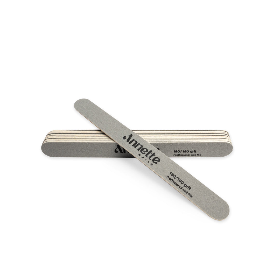 Set Pile Unghii din Lemn Ovale 10 buc 180/180 grit Gri Annette Nails PWD-01-180/180G-S10