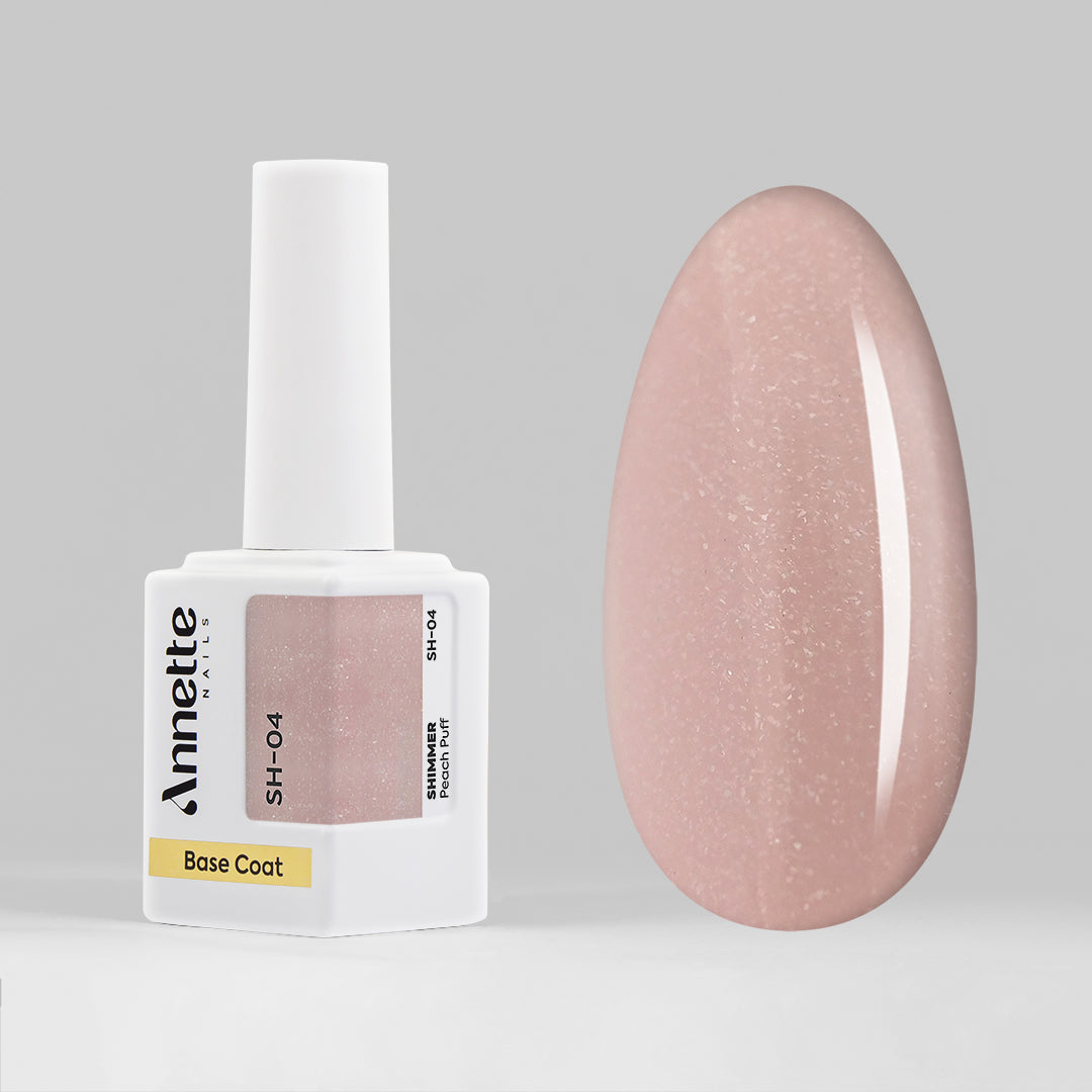 Baza Rubber Shimmer Peach Puff - 12ml Annette Nails SH-04