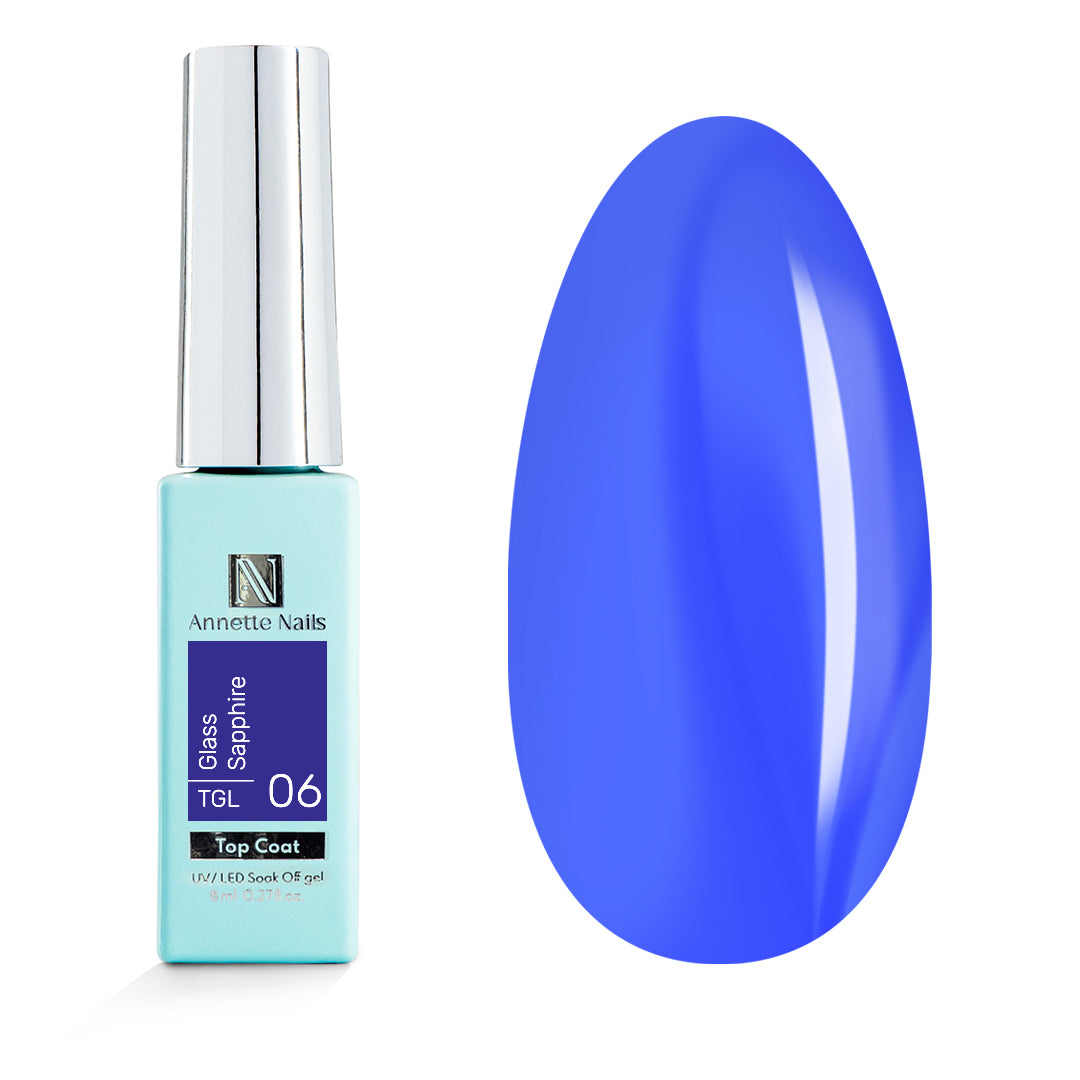 Top Coat Glass 6 Sapphire - 8ml Annette Nails TGL-06
