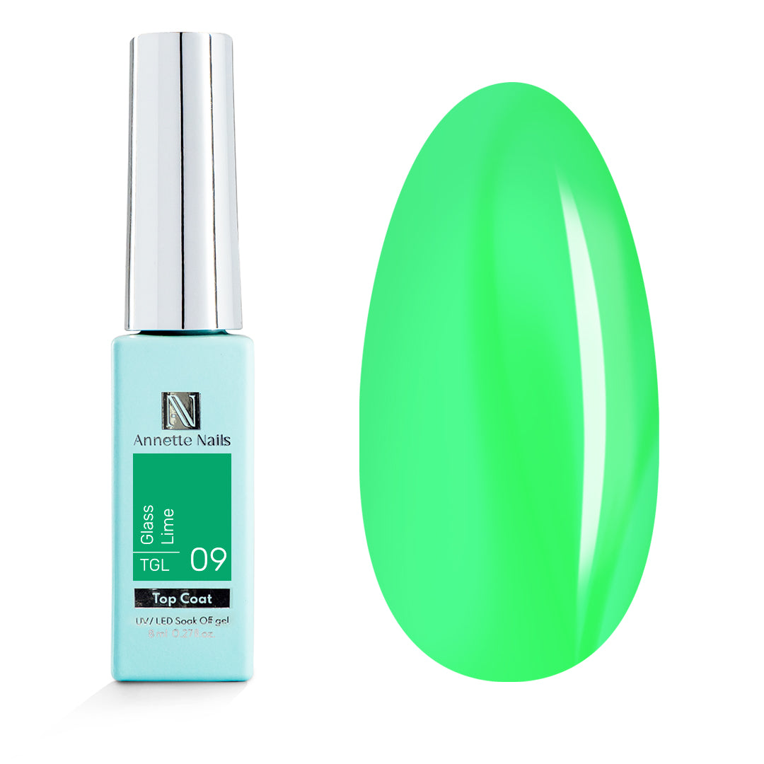 Top Coat Glass 9 Lime - 8ml Annette Nails TGL-09