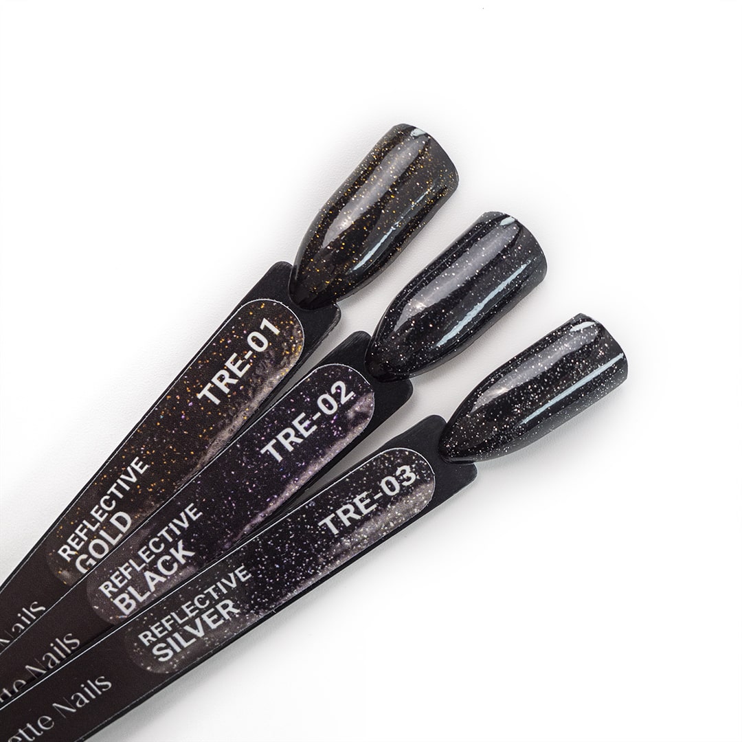 Top Coat AnnetteNails Reflective black no wipe TRE-02 - 12ml