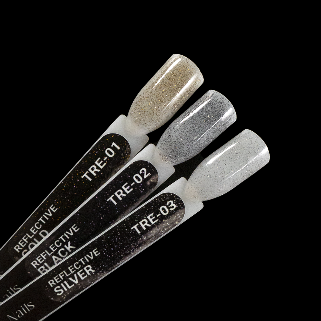 Top Coat Reflective Silver TRE-03 No Wipe 8ml Annette Nails