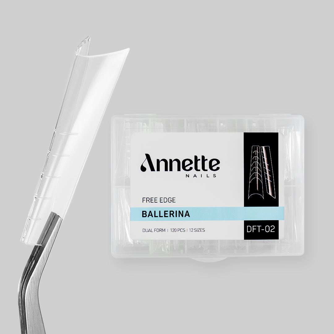 Tipsuri Reutilizabile Annette Nails - Ballerina Free Edge, DFT-02, 120 buc
