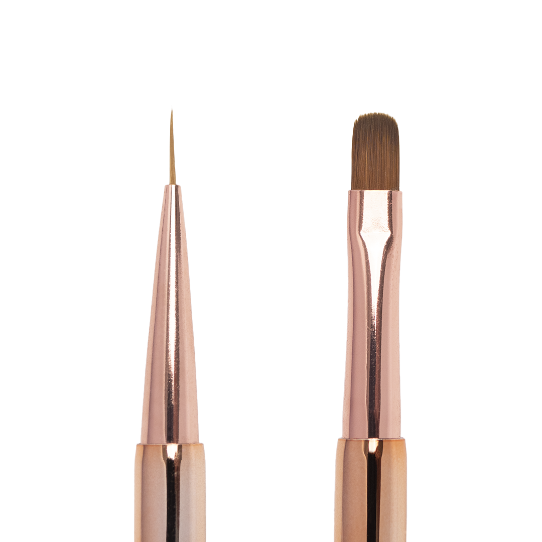 Pensulă dublă manichiură gel Annette Nails, Oval 8 - Liner 9mm