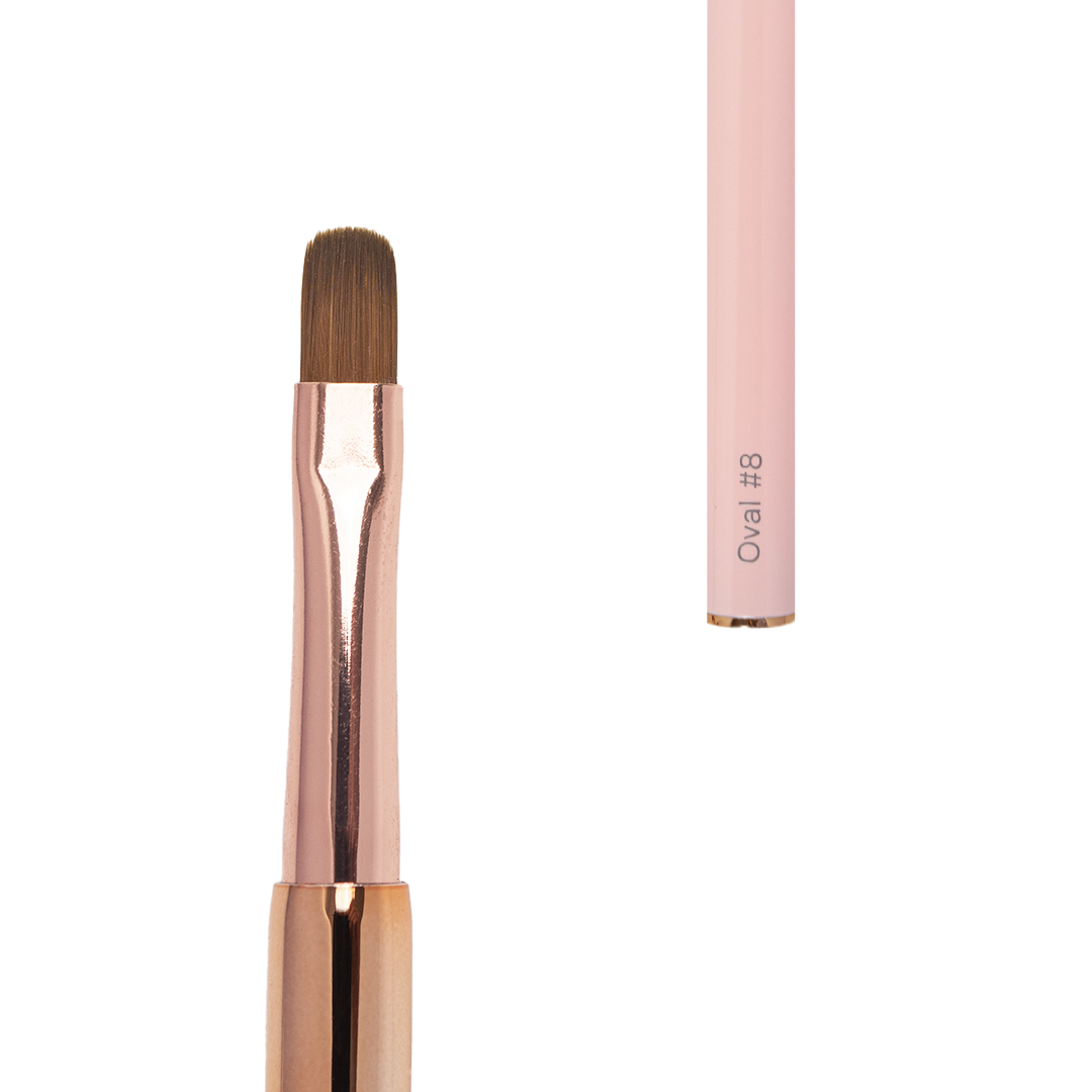 Pensulă dublă manichiură gel Annette Nails, Oval 8 - Liner 9mm