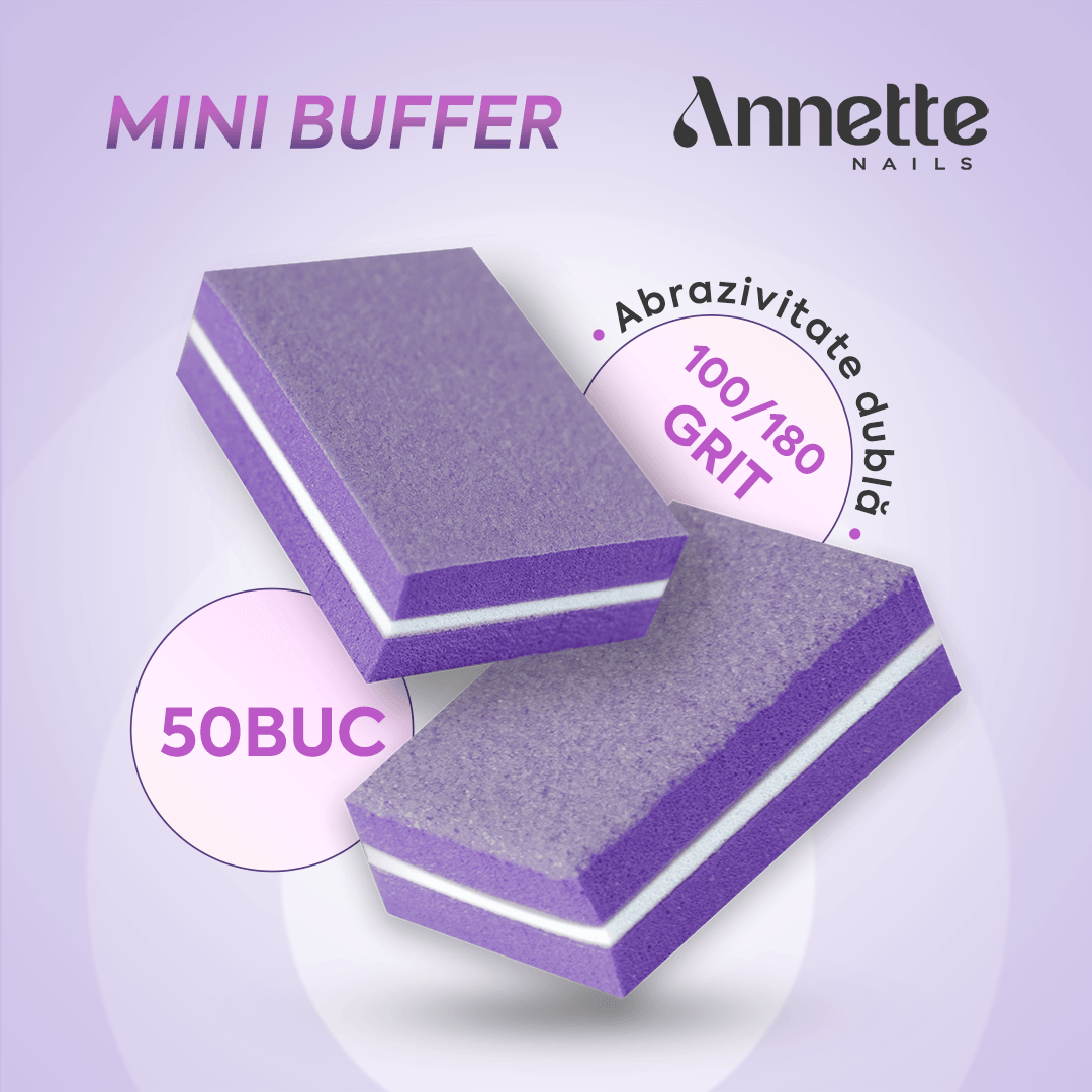 Set Mini Buffer 50 buc 100/180 grit Mov Annette Nails MBF-01M-S50