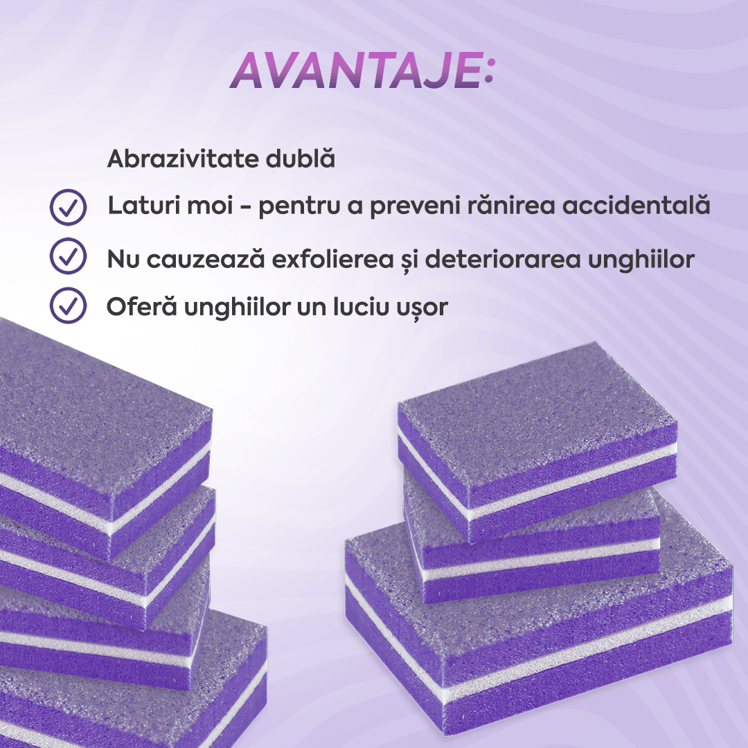 Set Mini Buffer 50 buc 100/180 grit Mov Annette Nails MBF-01M-S50