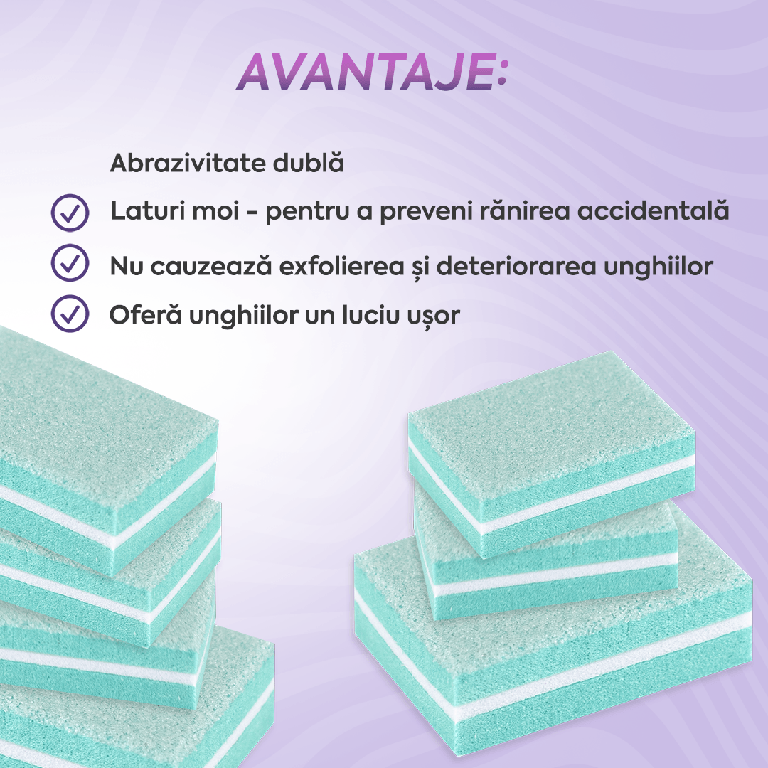 Set Mini Buffer 50 buc 100/180 grit Turcoaz Annette Nails MBF-01T-S50