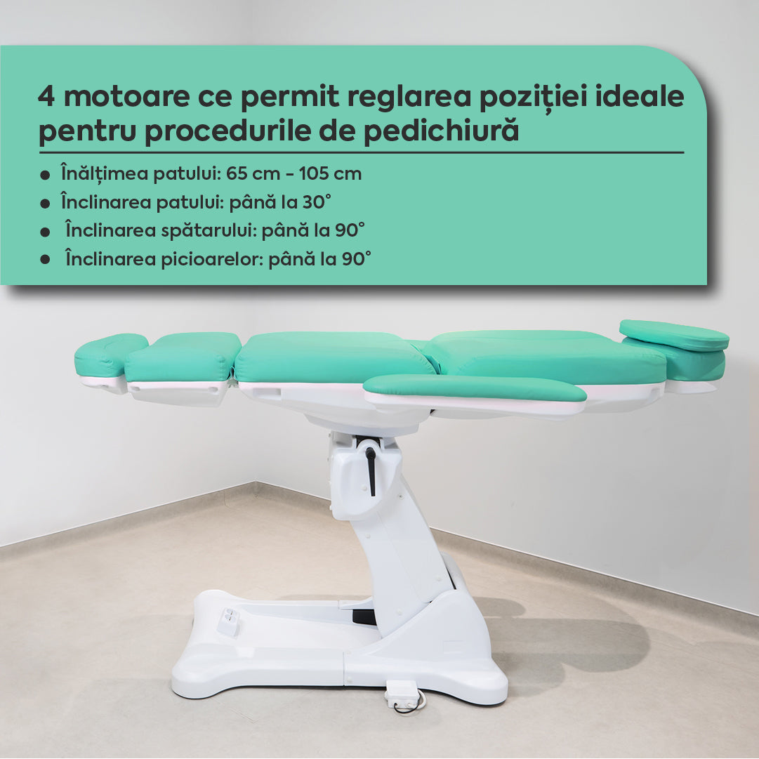 Pat Cosmetica Electric 4 Motoare + Scaun Hidraulic Tehnician - Turcoaz